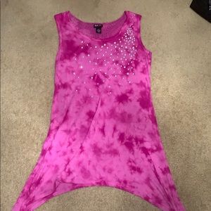 Pink Tie Die Tank Top Shirt